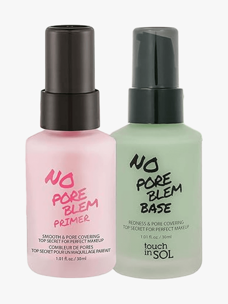 Touch in Sol No Poreblem Primer Duo in branded components on a light gray background